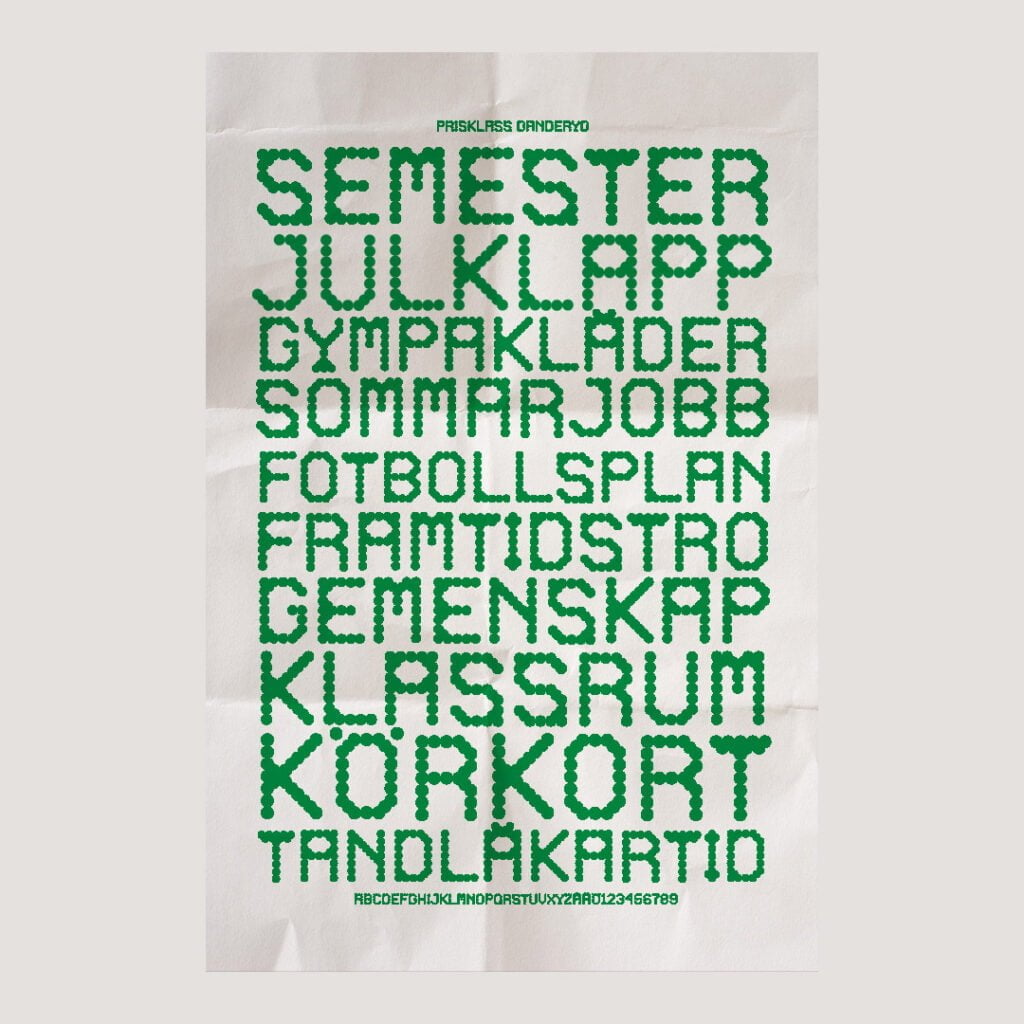 Typografi: Prisklass Danderyd & Prisklass Malmö